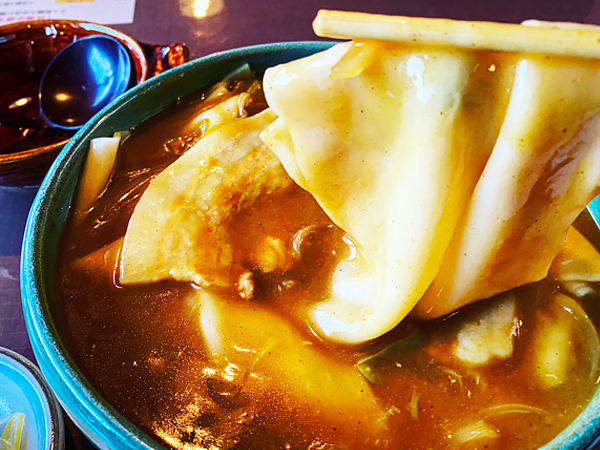 カレー付きひもかわ(温)